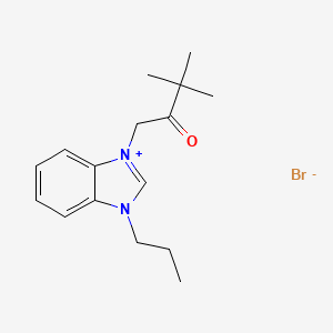 3-(3,3-dimethyl-2-oxobutyl)-1-propyl-1H-1,3-benzodiazol-3-ium bromide