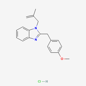 molecular formula C19H21ClN2O B6478595 2-[(4-methoxyphenyl)methyl]-1-(2-methylprop-2-en-1-yl)-1H-1,3-benzodiazole hydrochloride CAS No. 1051941-76-4