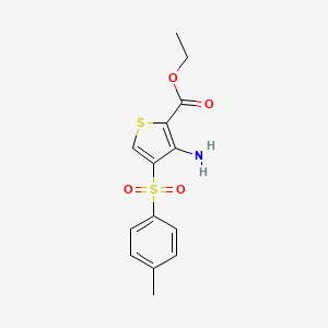 molecular formula C14H15NO4S2 B6478651 ethyl 3-amino-4-(4-methylbenzenesulfonyl)thiophene-2-carboxylate CAS No. 1281249-90-8