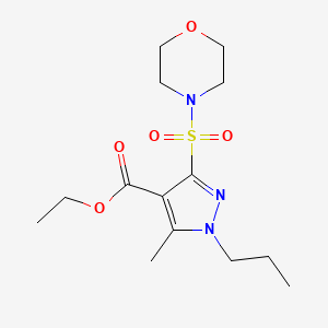 molecular formula C14H23N3O5S B6478675 ethyl 5-methyl-3-(morpholine-4-sulfonyl)-1-propyl-1H-pyrazole-4-carboxylate CAS No. 1260912-29-5