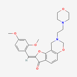 molecular formula C25H28N2O6 B6478756 (4Z)-4-[(2,4-dimethoxyphenyl)methylidene]-12-[2-(morpholin-4-yl)ethyl]-3,10-dioxa-12-azatricyclo[7.4.0.0^{2,6}]trideca-1,6,8-trien-5-one CAS No. 929402-87-9