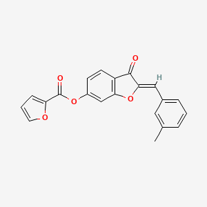 molecular formula C21H14O5 B6478763 (2Z)-2-[(3-methylphenyl)methylidene]-3-oxo-2,3-dihydro-1-benzofuran-6-yl furan-2-carboxylate CAS No. 622360-88-7
