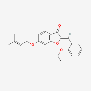 molecular formula C22H22O4 B6478771 (2Z)-2-[(2-ethoxyphenyl)methylidene]-6-[(3-methylbut-2-en-1-yl)oxy]-2,3-dihydro-1-benzofuran-3-one CAS No. 623121-87-9