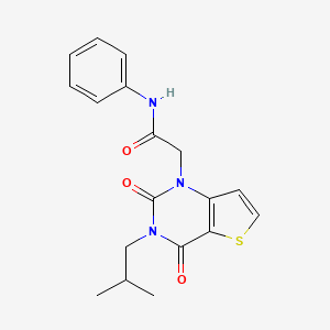 molecular formula C18H19N3O3S B6478774 2-[3-(2-methylpropyl)-2,4-dioxo-1H,2H,3H,4H-thieno[3,2-d]pyrimidin-1-yl]-N-phenylacetamide CAS No. 1260910-28-8