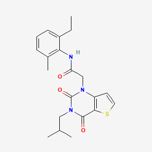 molecular formula C21H25N3O3S B6478775 N-(2-ethyl-6-methylphenyl)-2-[3-(2-methylpropyl)-2,4-dioxo-1H,2H,3H,4H-thieno[3,2-d]pyrimidin-1-yl]acetamide CAS No. 1261017-06-4