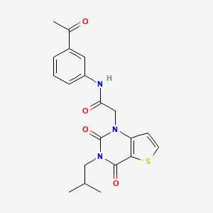 molecular formula C20H21N3O4S B6478787 N-(3-acetylphenyl)-2-[3-(2-methylpropyl)-2,4-dioxo-1H,2H,3H,4H-thieno[3,2-d]pyrimidin-1-yl]acetamide CAS No. 1260995-79-6