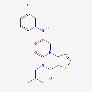 molecular formula C18H18FN3O3S B6478806 N-(3-fluorophenyl)-2-[3-(2-methylpropyl)-2,4-dioxo-1H,2H,3H,4H-thieno[3,2-d]pyrimidin-1-yl]acetamide CAS No. 1260925-48-1
