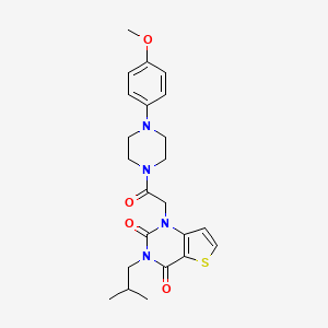 molecular formula C23H28N4O4S B6478812 1-{2-[4-(4-methoxyphenyl)piperazin-1-yl]-2-oxoethyl}-3-(2-methylpropyl)-1H,2H,3H,4H-thieno[3,2-d]pyrimidine-2,4-dione CAS No. 1260985-04-3