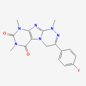 molecular formula C16H15FN6O2 B6478928 3-(4-fluorophenyl)-1,7,9-trimethyl-1H,4H,6H,7H,8H,9H-[1,2,4]triazino[4,3-g]purine-6,8-dione CAS No. 898410-49-6