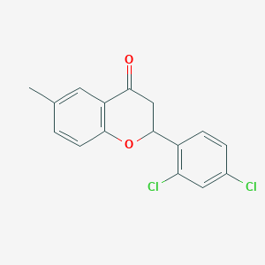molecular formula C16H12Cl2O2 B6478987 2-(2,4-dichlorophenyl)-6-methyl-3,4-dihydro-2H-1-benzopyran-4-one CAS No. 879923-21-4