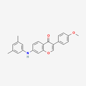 molecular formula C24H21NO3 B6478995 7-[(3,5-dimethylphenyl)amino]-3-(4-methoxyphenyl)-4H-chromen-4-one CAS No. 879926-87-1