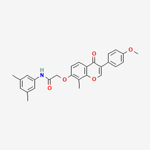 molecular formula C27H25NO5 B6479145 N-(3,5-dimethylphenyl)-2-{[3-(4-methoxyphenyl)-8-methyl-4-oxo-4H-chromen-7-yl]oxy}acetamide CAS No. 890633-35-9