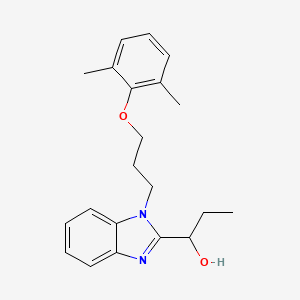 molecular formula C21H26N2O2 B6479201 1-{1-[3-(2,6-dimethylphenoxy)propyl]-1H-1,3-benzodiazol-2-yl}propan-1-ol CAS No. 887349-19-1