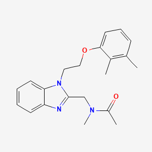 molecular formula C21H25N3O2 B6479215 N-({1-[2-(2,3-dimethylphenoxy)ethyl]-1H-1,3-benzodiazol-2-yl}methyl)-N-methylacetamide CAS No. 924820-00-8