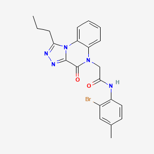 molecular formula C21H20BrN5O2 B6479348 N-(2-bromo-4-methylphenyl)-2-{4-oxo-1-propyl-4H,5H-[1,2,4]triazolo[4,3-a]quinoxalin-5-yl}acetamide CAS No. 1260918-85-1
