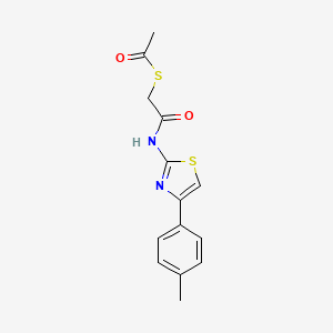 molecular formula C14H14N2O2S2 B6479361 2-(acetylsulfanyl)-N-[4-(4-methylphenyl)-1,3-thiazol-2-yl]acetamide CAS No. 891476-23-6