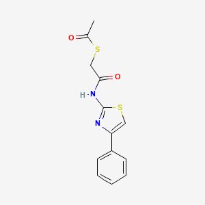 molecular formula C13H12N2O2S2 B6479365 2-(acetylsulfanyl)-N-(4-phenyl-1,3-thiazol-2-yl)acetamide CAS No. 881597-37-1