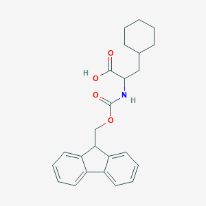 molecular formula C24H27NO4 B064794 3-环己基-2-(9H-芴-9-基甲氧羰基氨基)丙酸 CAS No. 188632-07-7