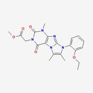 molecular formula C21H23N5O5 B6479574 methyl 2-[8-(2-ethoxyphenyl)-1,6,7-trimethyl-2,4-dioxo-1H,2H,3H,4H,8H-imidazo[1,2-g]purin-3-yl]acetate CAS No. 899727-20-9