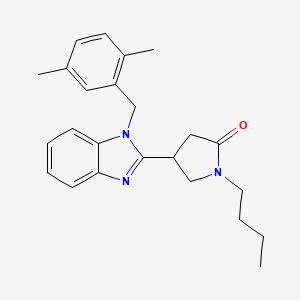 1-butyl-4-{1-[(2,5-dimethylphenyl)methyl]-1H-1,3-benzodiazol-2-yl}pyrrolidin-2-one