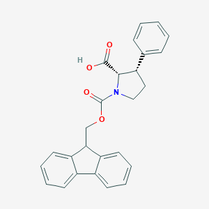 molecular formula C26H23NO4 B064796 Fmoc-顺式-DL-3-苯基-脯氨酸-OH CAS No. 181824-45-3
