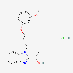 molecular formula C20H25ClN2O3 B6479602 1-{1-[3-(3-methoxyphenoxy)propyl]-1H-1,3-benzodiazol-2-yl}propan-1-ol hydrochloride CAS No. 1049749-99-6