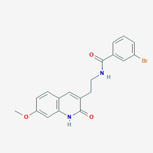 molecular formula C19H17BrN2O3 B6479617 3-bromo-N-[2-(7-methoxy-2-oxo-1,2-dihydroquinolin-3-yl)ethyl]benzamide CAS No. 851405-80-6
