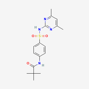 molecular formula C17H22N4O3S B6479739 N-{4-[(4,6-dimethylpyrimidin-2-yl)sulfamoyl]phenyl}-2,2-dimethylpropanamide CAS No. 313529-52-1