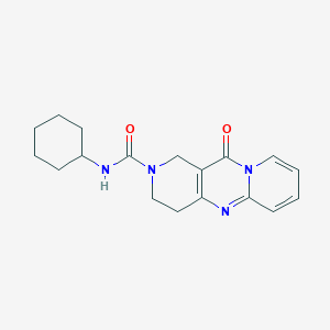 molecular formula C18H22N4O2 B6479748 N-cyclohexyl-2-oxo-1,5,9-triazatricyclo[8.4.0.0^{3,8}]tetradeca-3(8),9,11,13-tetraene-5-carboxamide CAS No. 887409-04-3