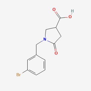 molecular formula C12H12BrNO3 B6479879 1-[(3-bromophenyl)methyl]-5-oxopyrrolidine-3-carboxylic acid CAS No. 927984-04-1