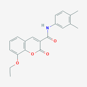 molecular formula C20H19NO4 B6479932 N-(3,4-dimethylphenyl)-8-ethoxy-2-oxo-2H-chromene-3-carboxamide CAS No. 923196-17-2