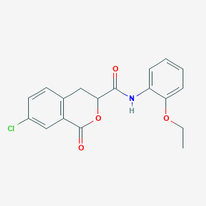 molecular formula C18H16ClNO4 B6480106 7-chloro-N-(2-ethoxyphenyl)-1-oxo-3,4-dihydro-1H-2-benzopyran-3-carboxamide CAS No. 923140-08-3