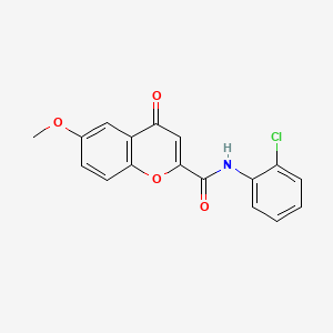 molecular formula C17H12ClNO4 B6480133 N-(2-chlorophenyl)-6-methoxy-4-oxo-4H-chromene-2-carboxamide CAS No. 919033-68-4