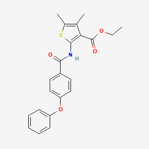 molecular formula C22H21NO4S B6480149 ethyl 4,5-dimethyl-2-(4-phenoxybenzamido)thiophene-3-carboxylate CAS No. 477546-14-8