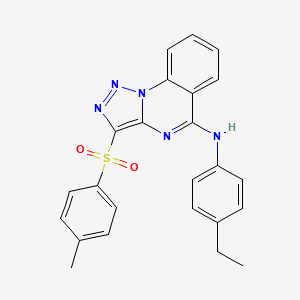 molecular formula C24H21N5O2S B6480185 N-(4-ethylphenyl)-3-(4-methylbenzenesulfonyl)-[1,2,3]triazolo[1,5-a]quinazolin-5-amine CAS No. 899348-58-4