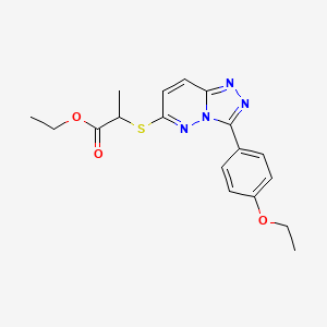 molecular formula C18H20N4O3S B6480203 ethyl 2-{[3-(4-ethoxyphenyl)-[1,2,4]triazolo[4,3-b]pyridazin-6-yl]sulfanyl}propanoate CAS No. 721964-55-2
