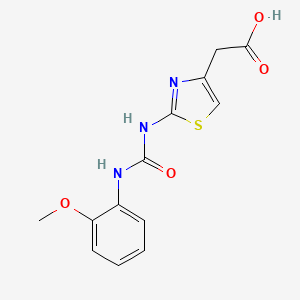 molecular formula C13H13N3O4S B6480207 2-(2-{[(2-methoxyphenyl)carbamoyl]amino}-1,3-thiazol-4-yl)acetic acid CAS No. 926203-82-9
