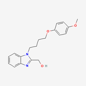 molecular formula C19H22N2O3 B6480227 {1-[4-(4-methoxyphenoxy)butyl]-1H-1,3-benzodiazol-2-yl}methanol CAS No. 853752-93-9