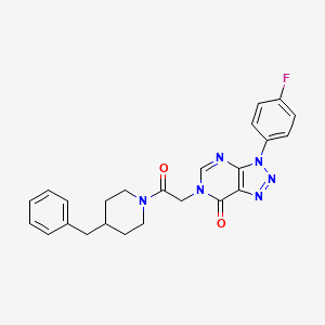 molecular formula C24H23FN6O2 B6480382 6-[2-(4-benzylpiperidin-1-yl)-2-oxoethyl]-3-(4-fluorophenyl)-3H,6H,7H-[1,2,3]triazolo[4,5-d]pyrimidin-7-one CAS No. 863019-51-6