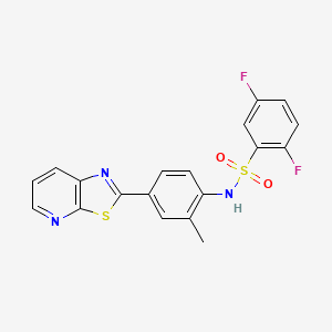 molecular formula C19H13F2N3O2S2 B6480455 2,5-difluoro-N-(2-methyl-4-{[1,3]thiazolo[5,4-b]pyridin-2-yl}phenyl)benzene-1-sulfonamide CAS No. 896679-14-4
