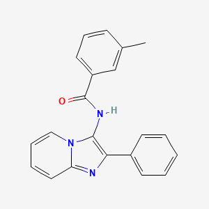 molecular formula C21H17N3O B6480458 3-methyl-N-{2-phenylimidazo[1,2-a]pyridin-3-yl}benzamide CAS No. 784195-36-4