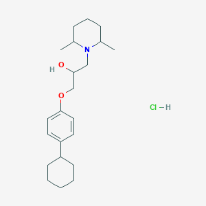 molecular formula C22H36ClNO2 B6480475 1-(4-cyclohexylphenoxy)-3-(2,6-dimethylpiperidin-1-yl)propan-2-ol hydrochloride CAS No. 478785-27-2