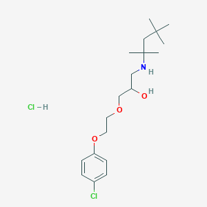 molecular formula C19H33Cl2NO3 B6480508 {3-[2-(4-chlorophenoxy)ethoxy]-2-hydroxypropyl}(2,4,4-trimethylpentan-2-yl)amine hydrochloride CAS No. 1215512-51-8
