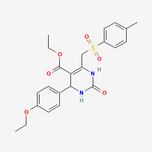 molecular formula C23H26N2O6S B6480548 ethyl 4-(4-ethoxyphenyl)-6-[(4-methylbenzenesulfonyl)methyl]-2-oxo-1,2,3,4-tetrahydropyrimidine-5-carboxylate CAS No. 866590-74-1