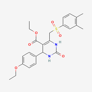 molecular formula C24H28N2O6S B6480556 ethyl 6-[(3,4-dimethylbenzenesulfonyl)methyl]-4-(4-ethoxyphenyl)-2-oxo-1,2,3,4-tetrahydropyrimidine-5-carboxylate CAS No. 866590-76-3