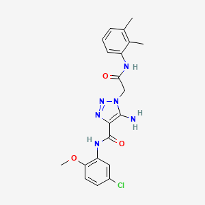 molecular formula C20H21ClN6O3 B6480573 5-amino-N-(5-chloro-2-methoxyphenyl)-1-{[(2,3-dimethylphenyl)carbamoyl]methyl}-1H-1,2,3-triazole-4-carboxamide CAS No. 895651-60-2