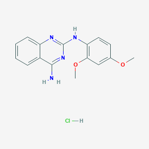 molecular formula C16H17ClN4O2 B6480582 N2-(2,4-dimethoxyphenyl)quinazoline-2,4-diamine hydrochloride CAS No. 1177589-80-8
