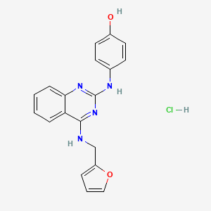 molecular formula C19H17ClN4O2 B6480584 4-[(4-{[(furan-2-yl)methyl]amino}quinazolin-2-yl)amino]phenol CAS No. 1216489-00-7
