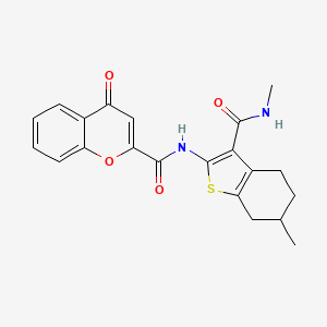 molecular formula C21H20N2O4S B6480599 N-[6-methyl-3-(methylcarbamoyl)-4,5,6,7-tetrahydro-1-benzothiophen-2-yl]-4-oxo-4H-chromene-2-carboxamide CAS No. 868965-52-0