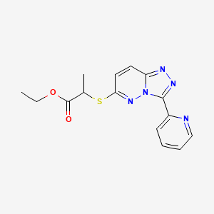 molecular formula C15H15N5O2S B6480606 ethyl 2-{[3-(pyridin-2-yl)-[1,2,4]triazolo[4,3-b]pyridazin-6-yl]sulfanyl}propanoate CAS No. 868968-20-1